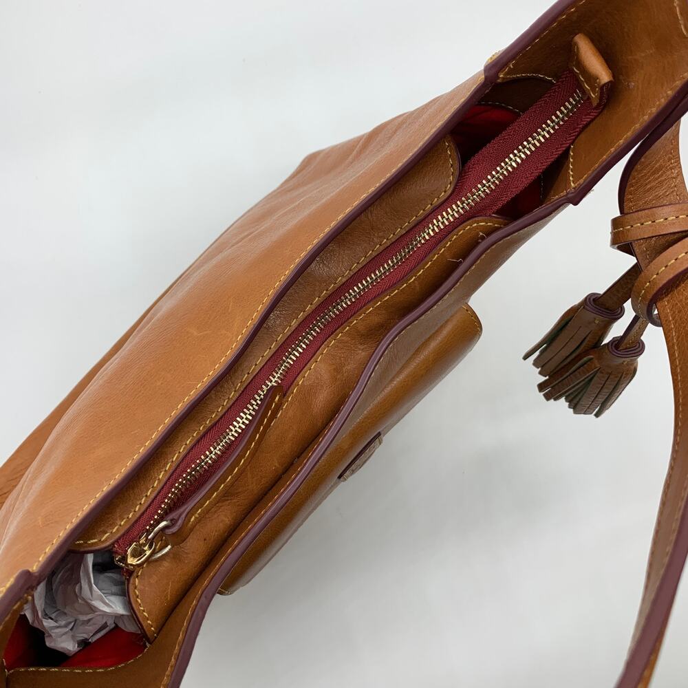 Dooney & Bourke Hobo Shoulder Bag Florentine Leather Womens Natural Purse - Picture 10 of 16